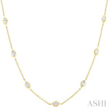 2.00 ctw Marquise Cut Diamond Fashion Necklace in 14K Yellow Gold