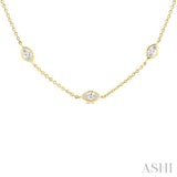 2.00 ctw Marquise Cut Diamond Fashion Necklace in 14K Yellow Gold