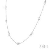 2 ctw Emerald Cut Diamond Fashion Necklace in 14K White Gold