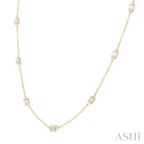 2.00 ctw Emerald Cut Diamond Fashion Necklace in 14K Yellow Gold