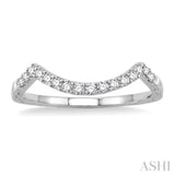 1/5 ctw Round Cut Diamond Wedding Band in 14K White Gold