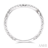 1/5 ctw Round Cut Diamond Wedding Band in 14K White Gold