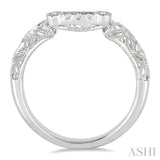 1/10 ctw Round Cut Diamond Wedding Band in 14K White Gold