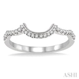 1/6 ctw Round Cut Diamond Wedding Band in 14K White Gold