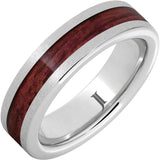 Barrel Aged Serinium® Ring with Cabernet Inlay and Stone Finish