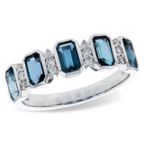 14KT Gold Ladies Blue Topaz Fashion Ring