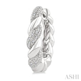 1/10 Ctw Single Cut Diamond Rope Earrings in Sterling Silver