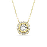 1.25 Ctw Lab Grown Sunflower Pendant