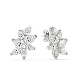 5 Ctw Lab Grown Pear Shape Cluster Earring