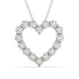 1 Ctw Lab Grown Heart Shape Pendant