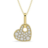 0.50 Ctw Lab Grown Heart Drop Pendant