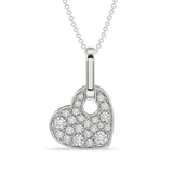 0.50 Ctw Lab Grown Heart Drop Pendant