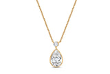 3.00 Ctw Lab Grown Pear Bezel Pendant