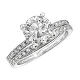 2 Ctw Lab Grown Round Pave Ring