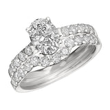 1 Ctw Center Lab Grown Oval Pave Ring