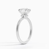 3.5 Ctw Lab Grown Hidden Halo Solitaire Ring