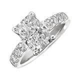 2 Ctw Lab Grown Radiant Bridal Ring