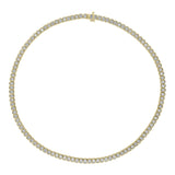 16 1/2 Ctw Lab Grown Emerald Bezel Set Necklace