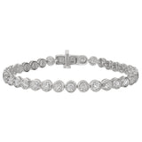 5 Ctw Lab Grown Round Bezel Bracelet