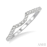 1/5 Ctw Round Cut Diamond Wedding Band in 14K White Gold