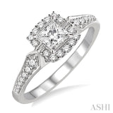 1/5 Ctw Diamond Semi-mount Engagement Ring in 14K White Gold