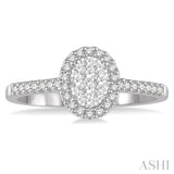 Oval Shape Lovebright Bridal Diamond Engagement Ring