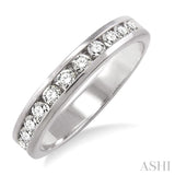 Channel Set Diamond Wedding Band