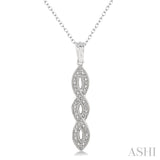 Silver Infinity Shape Diamond Pendant