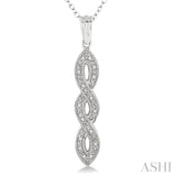 Silver Infinity Shape Diamond Pendant