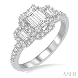 5/8 Ctw Diamond Semi-mount Engagement Ring in 14K White Gold