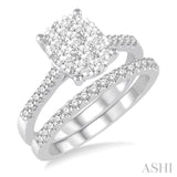 Oval Shape Lovebright Bridal Diamond Wedding Set