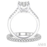 Oval Shape Lovebright Bridal Diamond Wedding Set