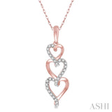 Tri Heart Shape Diamond Pendant