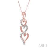 Tri Heart Shape Diamond Pendant