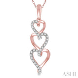 Tri Heart Shape Diamond Pendant