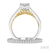 Pear Shape Lovebright Bridal Diamond Wedding Set