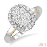 Oval Shape Lovebright Diamond Ring