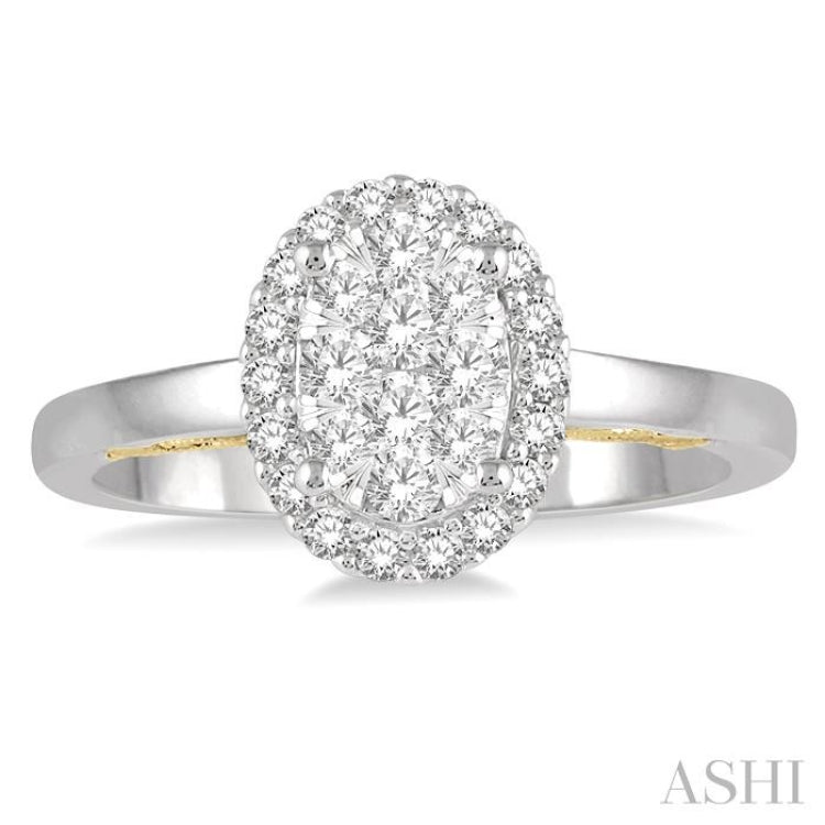 Oval Shape Lovebright Diamond Ring