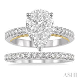 Pear Shape Lovebright Bridal Diamond Wedding Set