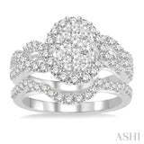 Oval Shape Lovebright Bridal Diamond Wedding Set