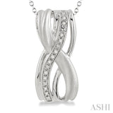 Silver Swirl Diamond Fashion Pendant