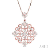 Flower Shape Diamond Pendant