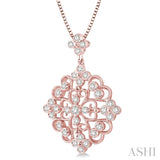 Flower Shape Diamond Pendant