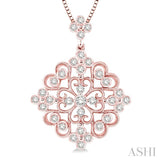 Flower Shape Diamond Pendant