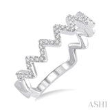 Zig Zag Light Weight Diamond Fashion Ring