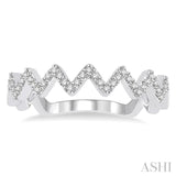 Zig Zag Light Weight Diamond Fashion Ring