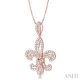 Diamond Fleur De Lis Pendant