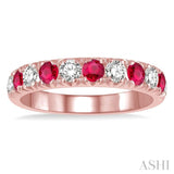 Gemstone & Diamond Wedding Band