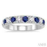 Gemstone & Diamond Wedding Band