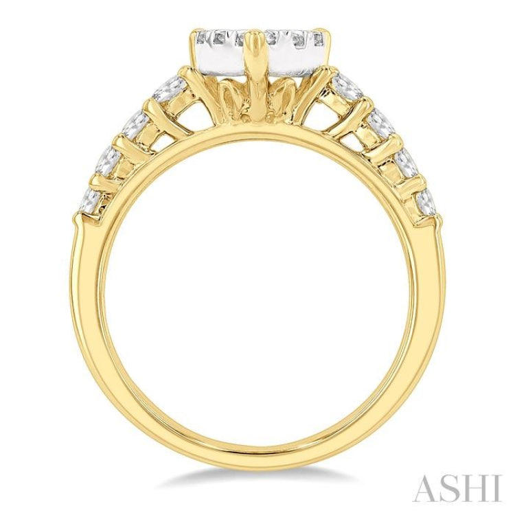 Pear Shape Lovebright Diamond Engagement Ring